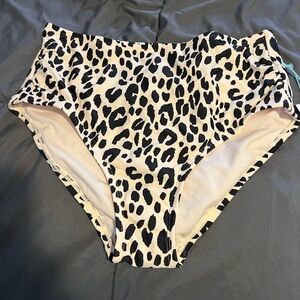 Leopard print bikini bottoms (high waist)